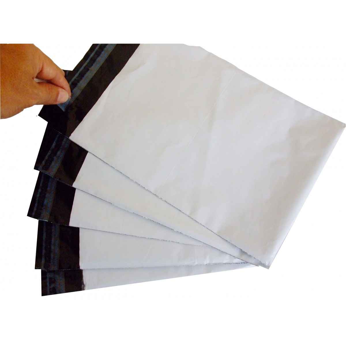 Envelope plástico com adesivo de segurança