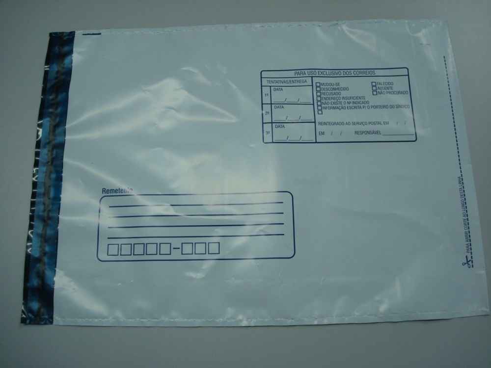 Envelopes de plástico de correio sp